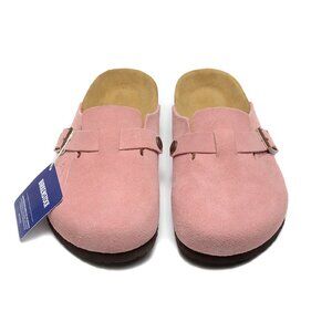 NWT Birkenstock Unisex  Boston Suede Soft Footbed Clogs